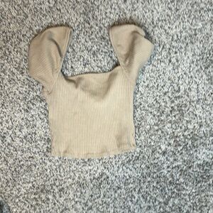 Tan crop top